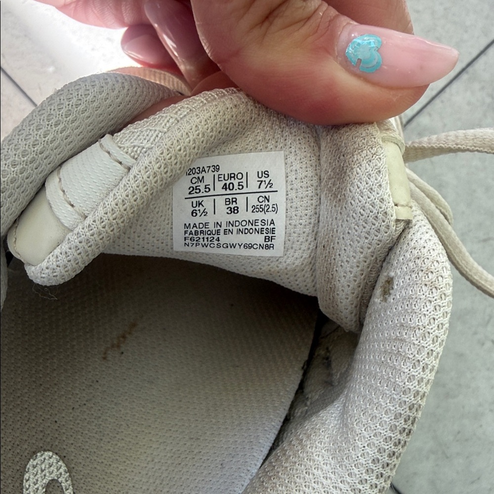 ASICS Off-White and Light Gray Running Sneakers - Picture 5 of 6